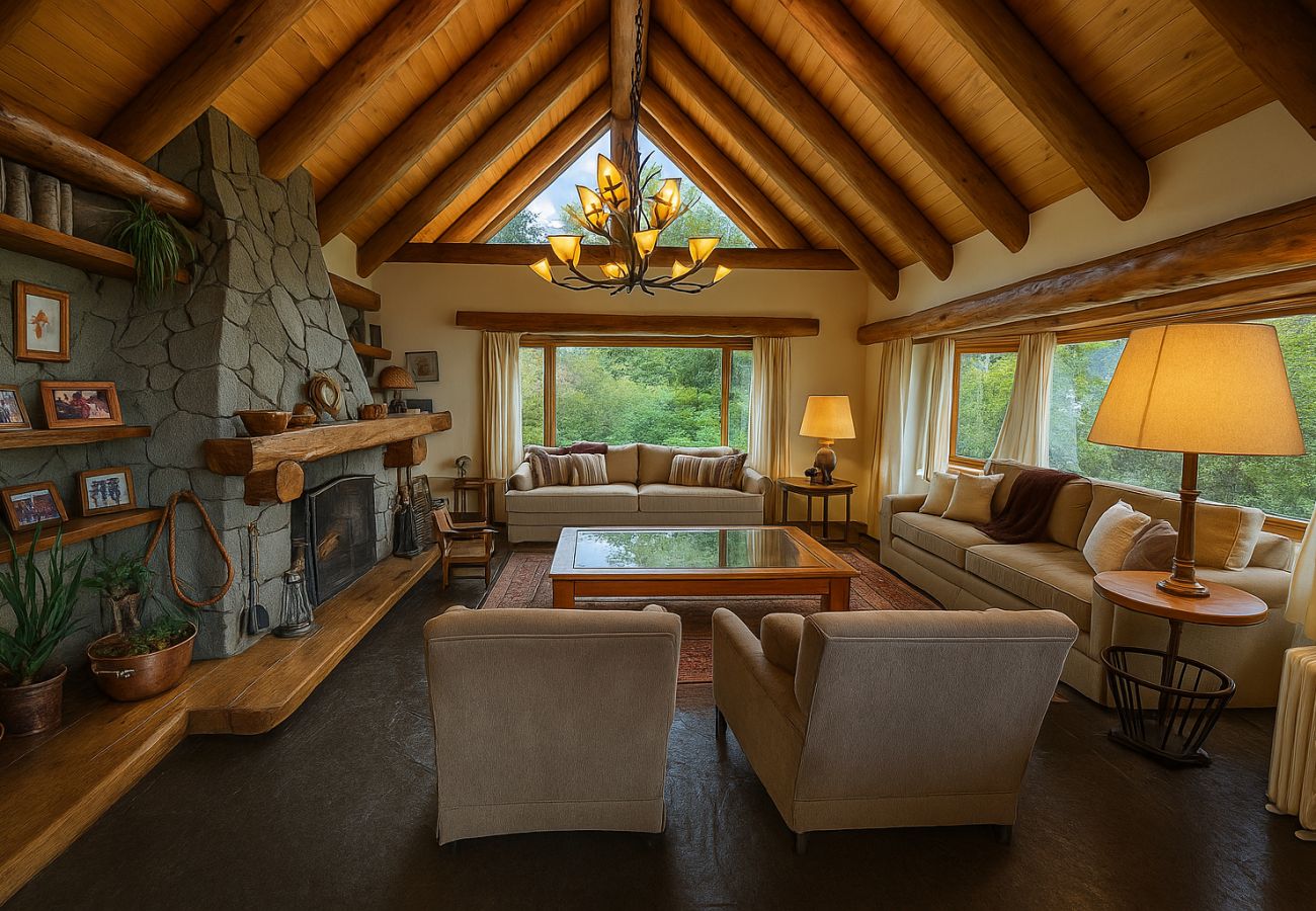 Casa em San Carlos de Bariloche - HUAPI17 Casa espetacular com amplo jardim e costa com cais sobre o Lago Nahuel Huapi